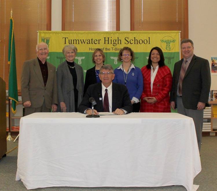 In December 2016, Melissa Determan Beard and the Tumwater School Board joined Tumwater Supt John Bash and State Supt. Randy Dorn as he signed the new Computer Science Standards at Tumwater High School.